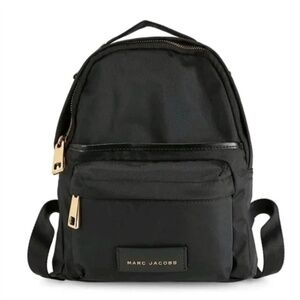 MARC JACOBS Mini Backpack with leather accents and heavy gold hardware